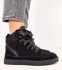Czarne sneakersy wysokie z grubymi sznurówkami Klevis